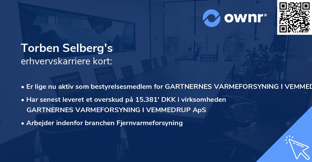 Torben Selberg's erhvervskarriere kort