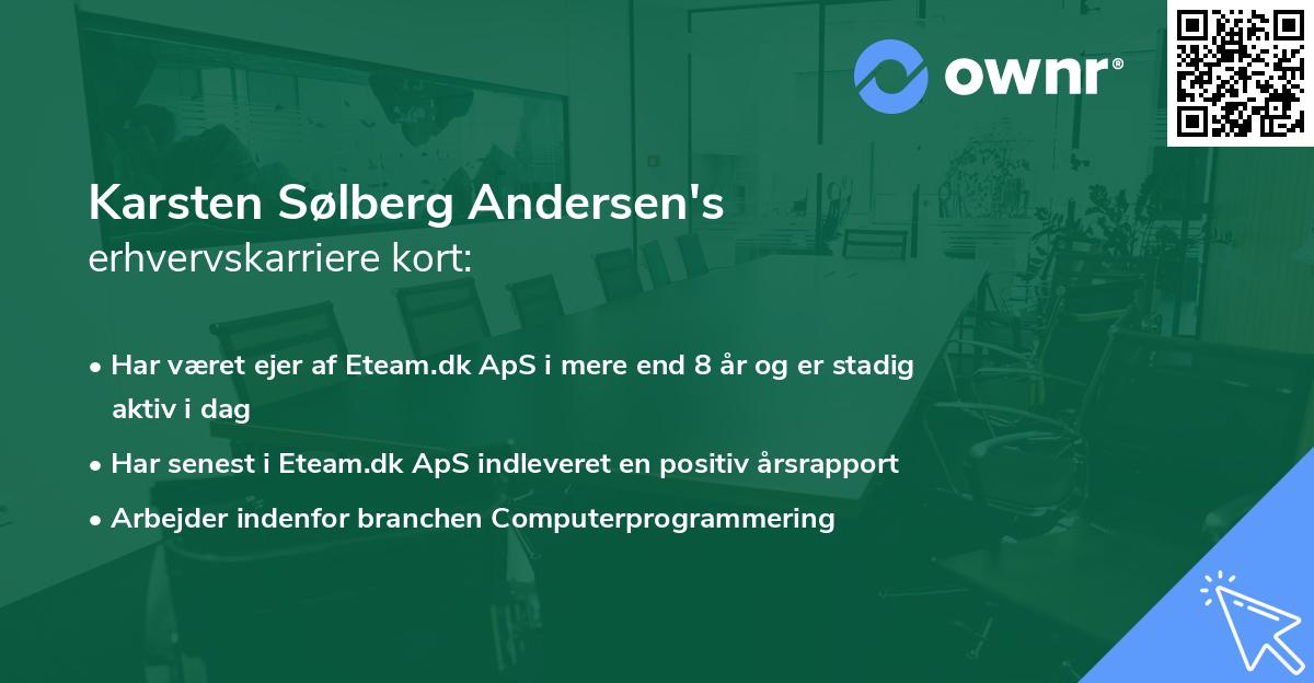 Karsten Sølberg Andersen's erhvervskarriere kort