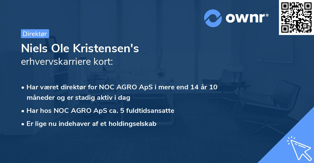 Niels Ole Kristensen's erhvervskarriere kort