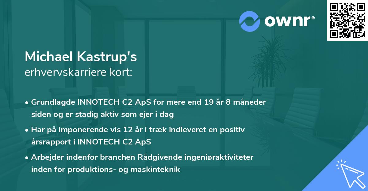 Michael Kastrup's erhvervskarriere kort