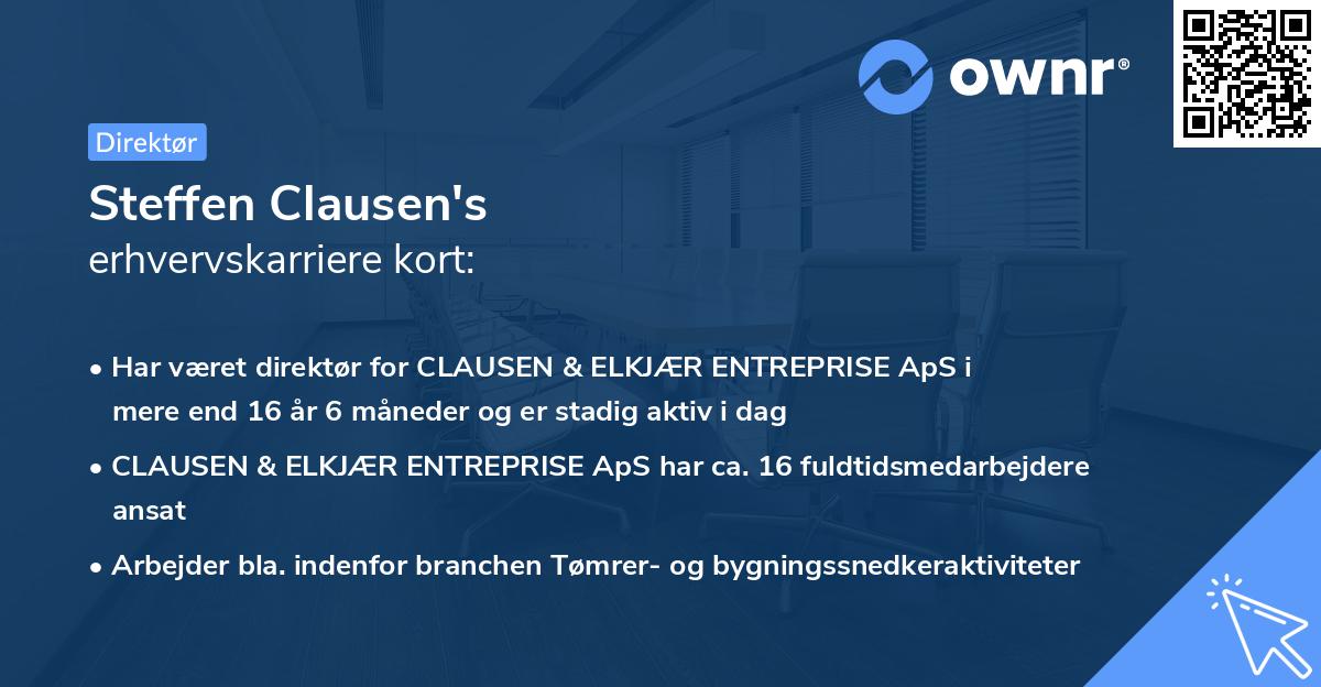 Steffen Clausen's erhvervskarriere kort
