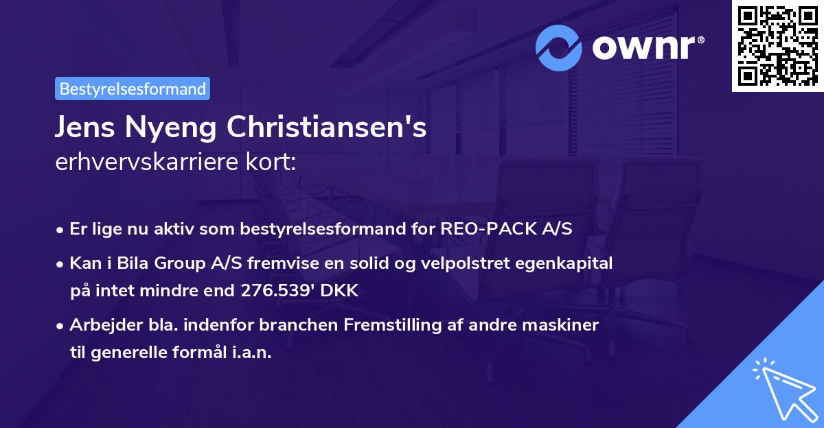 Jens Nyeng Christiansen's erhvervskarriere kort