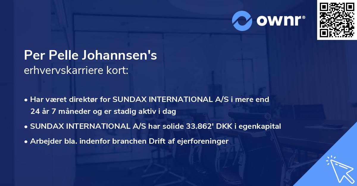 Per Pelle Johannsen's erhvervskarriere kort