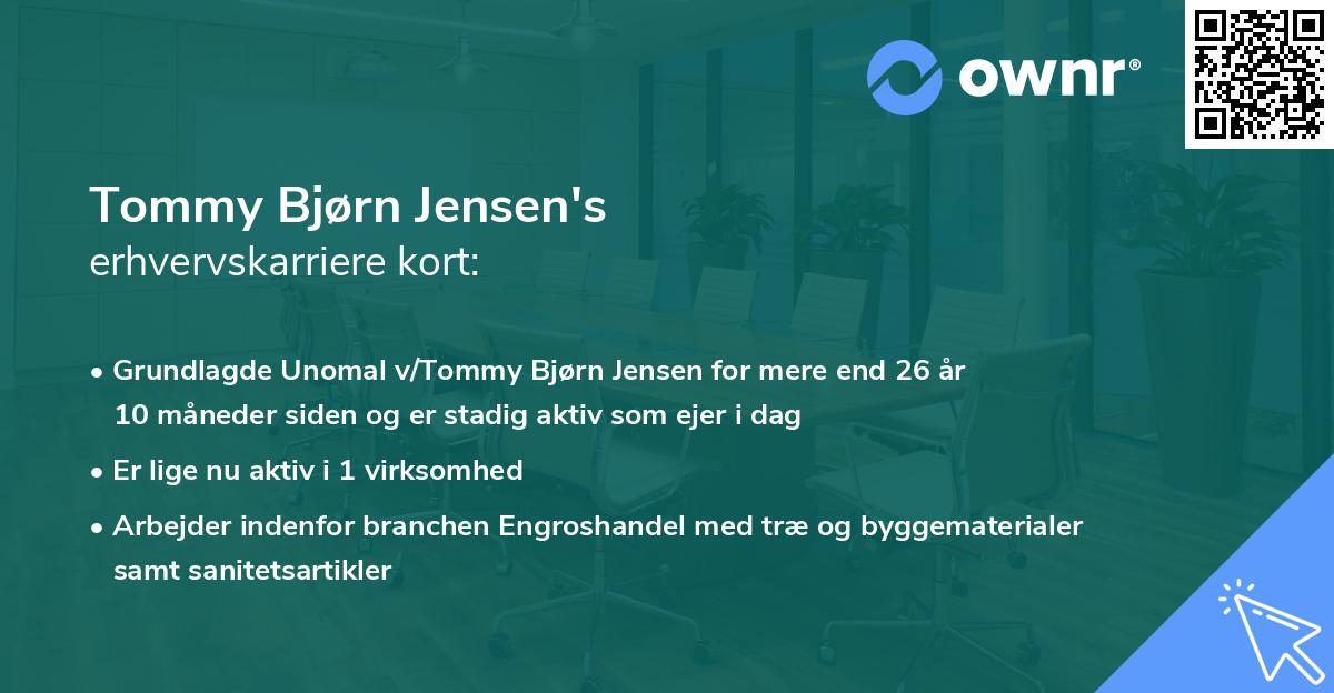 Tommy Bjørn Jensen's erhvervskarriere kort