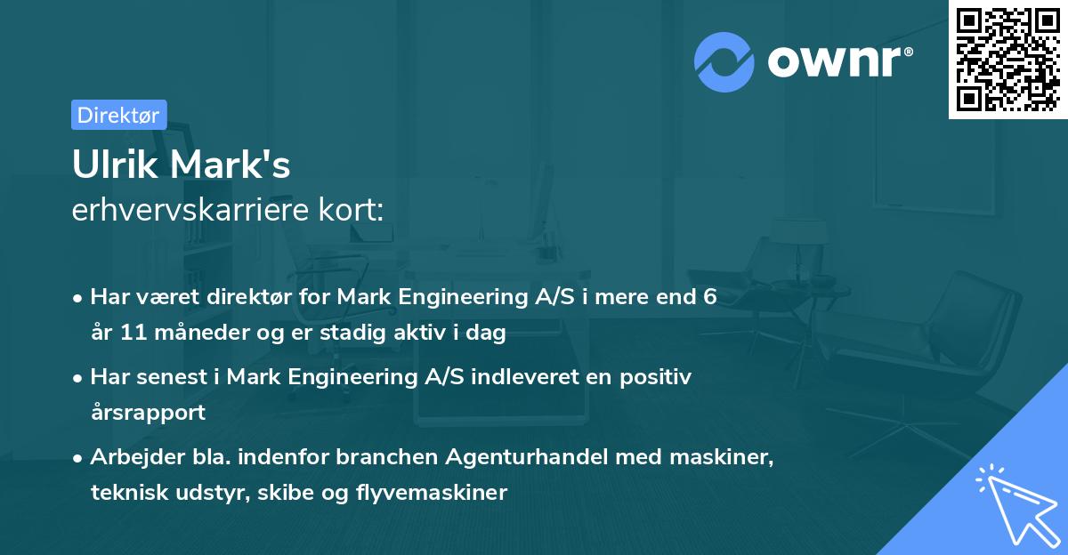 Ulrik Mark's erhvervskarriere kort