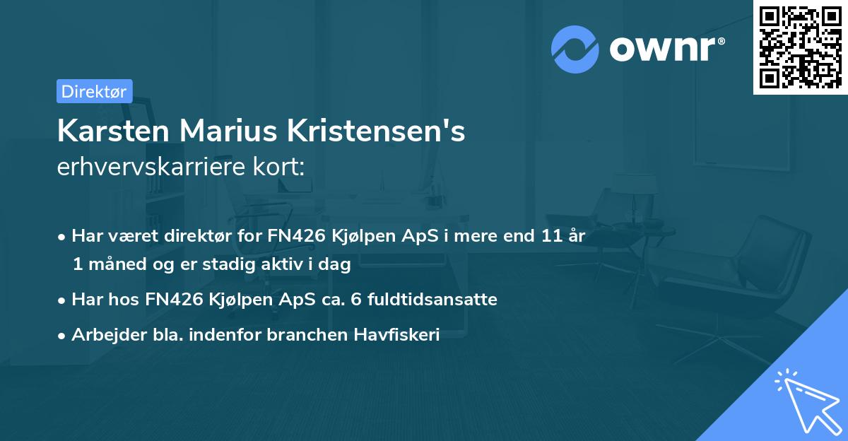 Karsten Marius Kristensen's erhvervskarriere kort