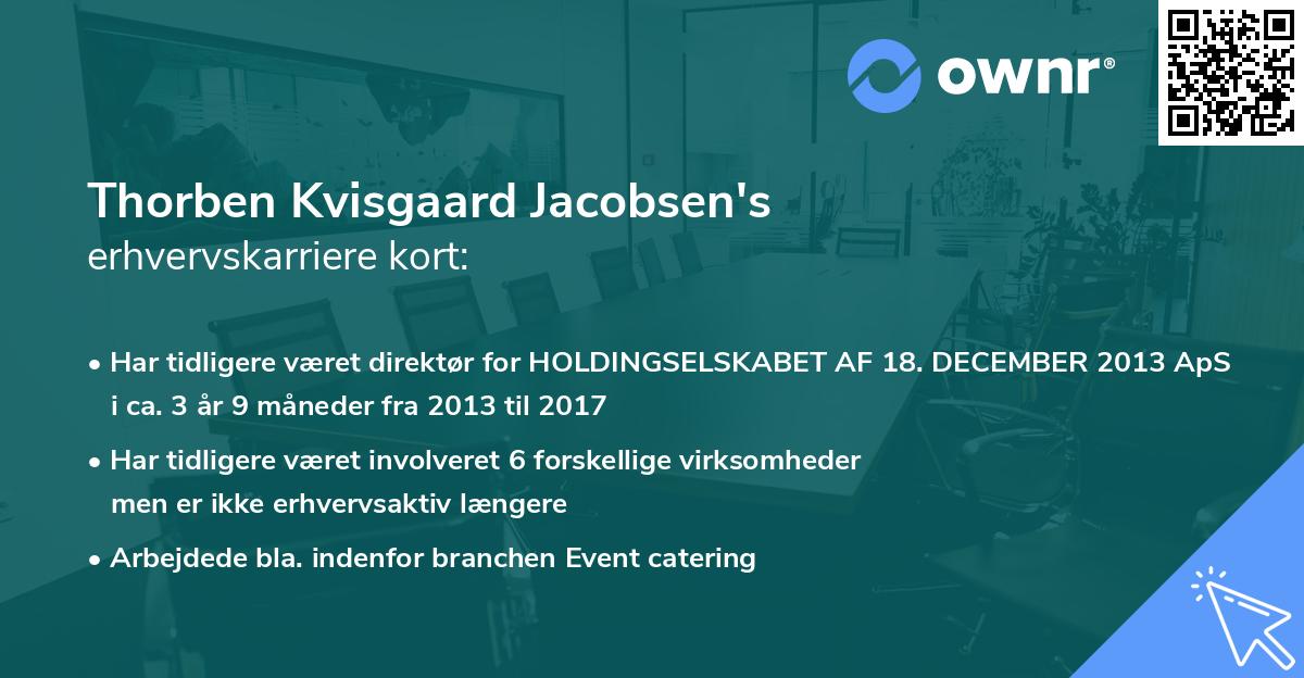 Thorben Kvisgaard Jacobsen's erhvervskarriere kort