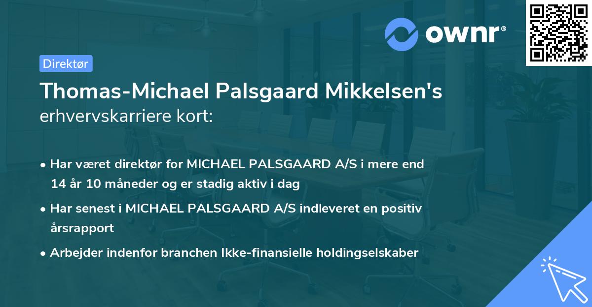 Thomas-Michael Palsgaard Mikkelsen's erhvervskarriere kort