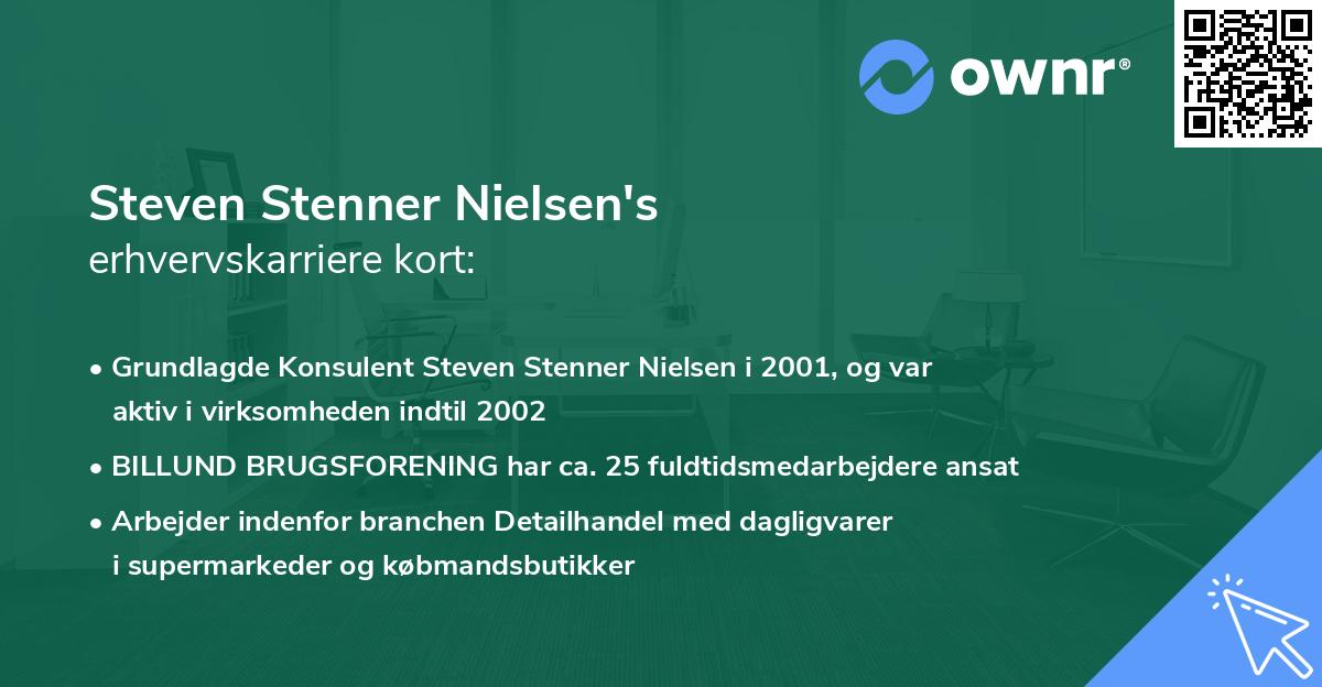 Steven Stenner Nielsen's erhvervskarriere kort