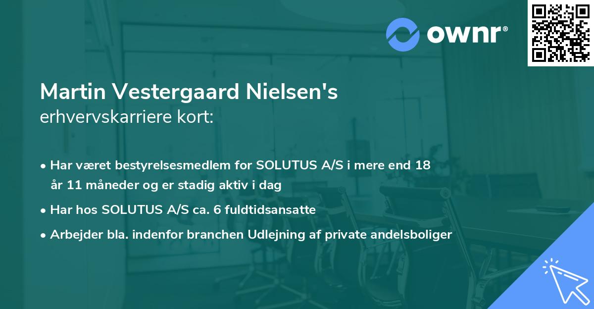 Martin Vestergaard Nielsen's erhvervskarriere kort