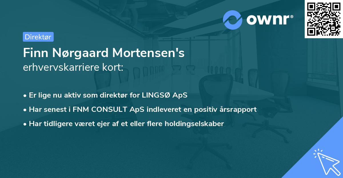 Finn Nørgaard Mortensen's erhvervskarriere kort