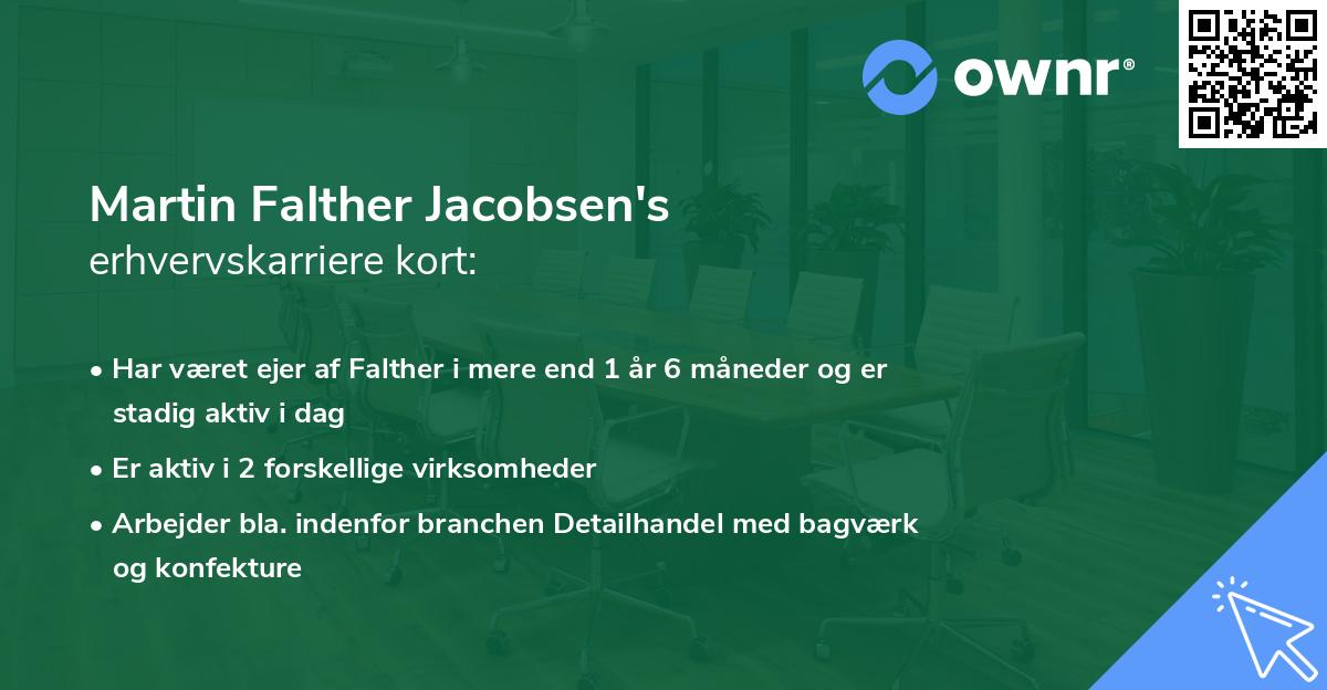 Martin Falther Jacobsen's erhvervskarriere kort