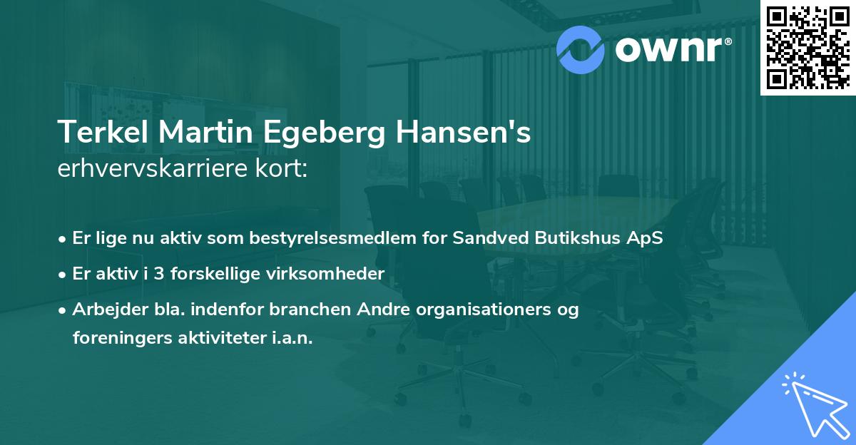 Terkel Martin Egeberg Hansen's erhvervskarriere kort