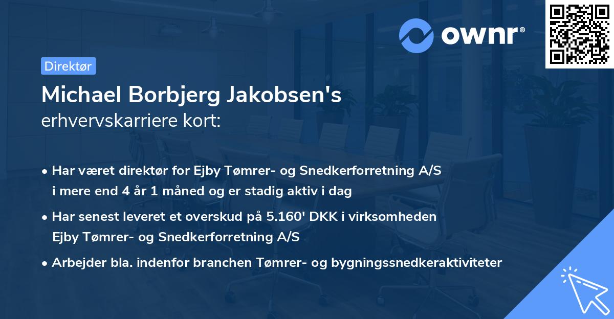 Michael Borbjerg Jakobsen's erhvervskarriere kort