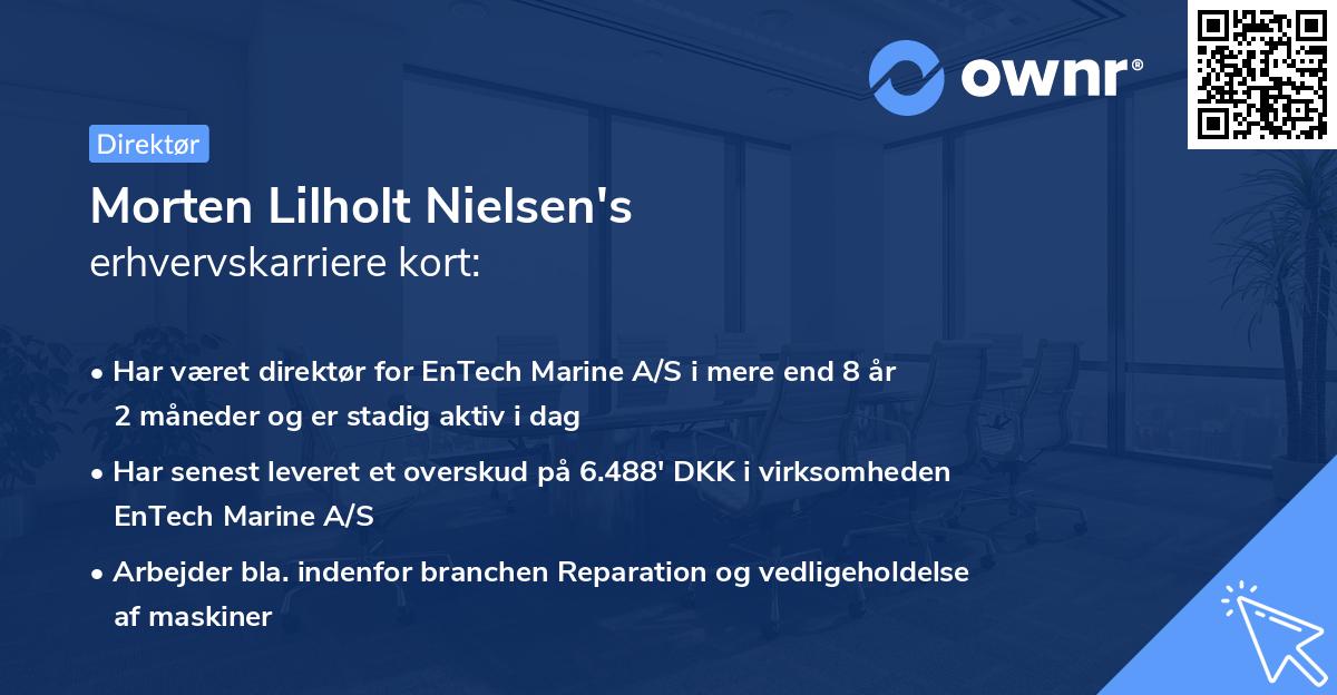 Morten Lilholt Nielsen's erhvervskarriere kort