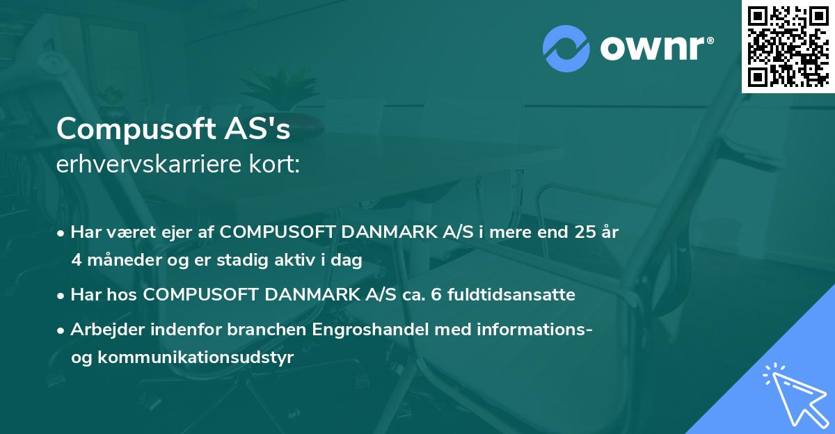 Compusoft AS's erhvervskarriere kort