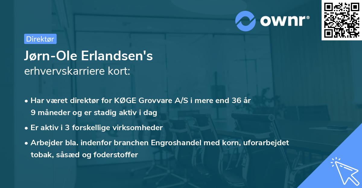 Jørn-Ole Erlandsen's erhvervskarriere kort