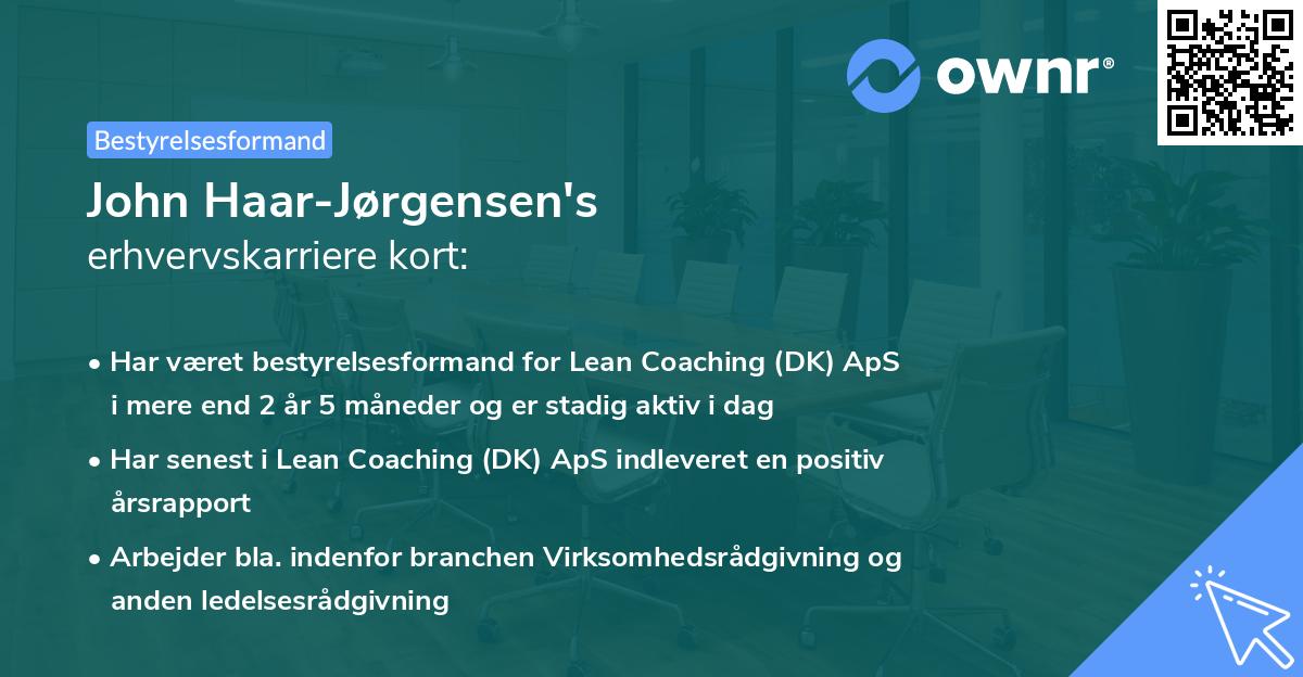 John Haar-Jørgensen's erhvervskarriere kort
