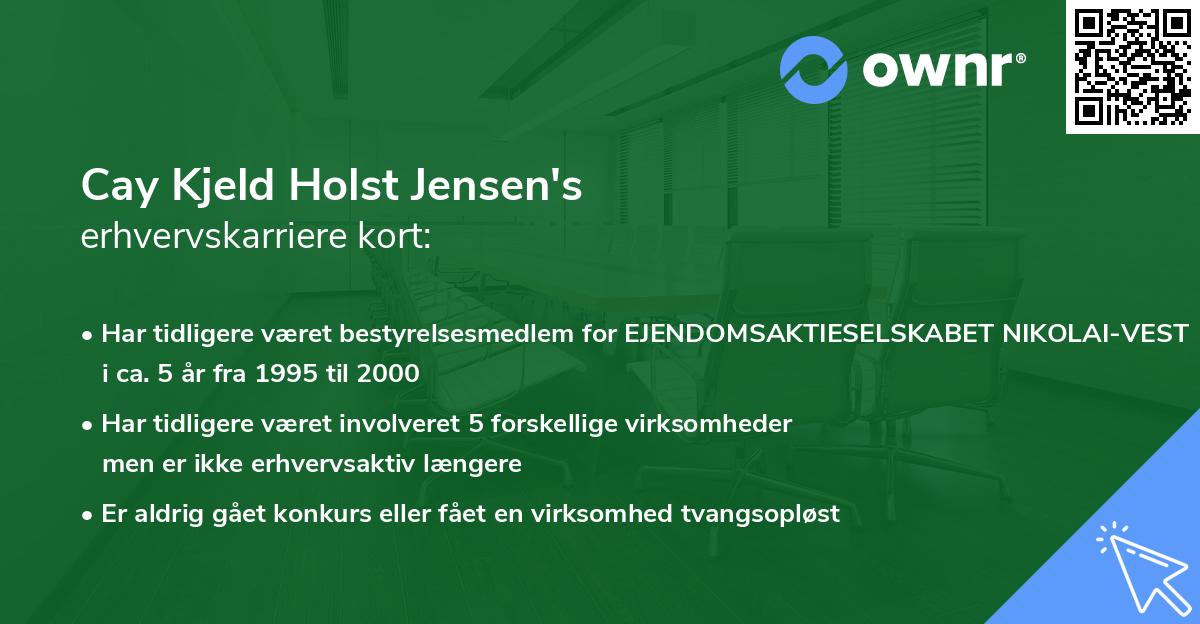 Cay Kjeld Holst Jensen's erhvervskarriere kort