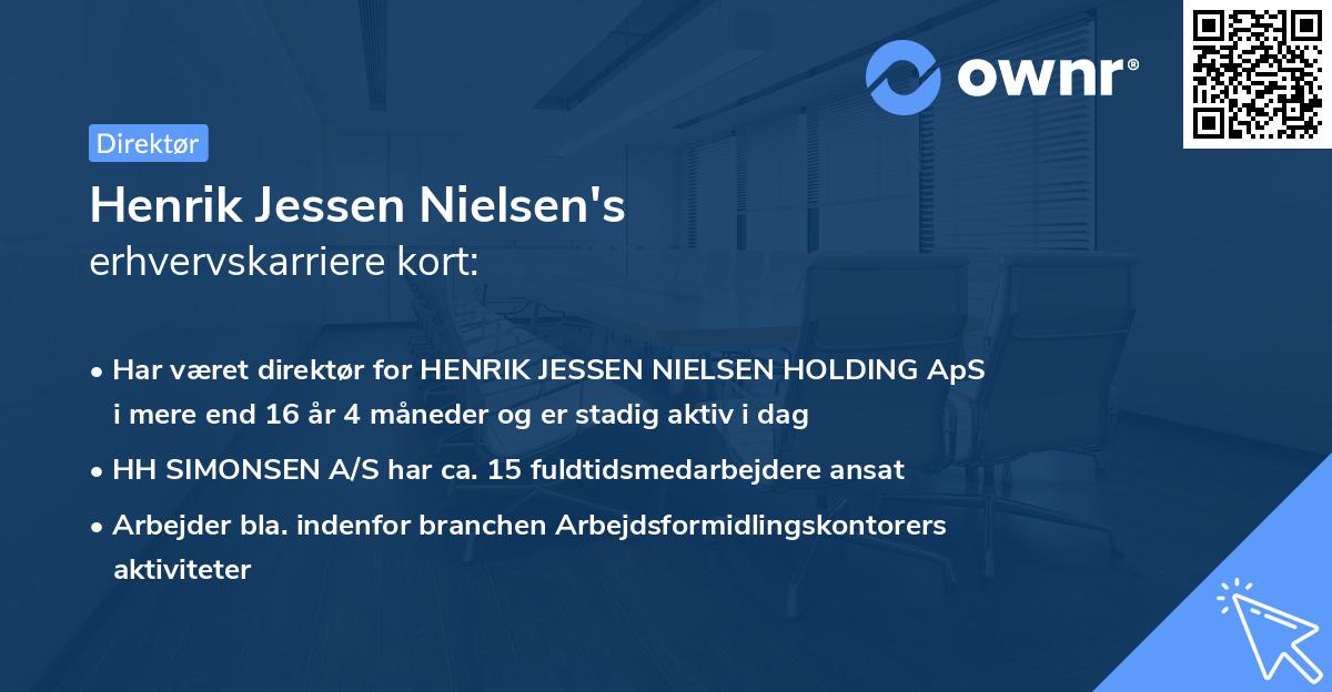 Henrik Jessen Nielsen's erhvervskarriere kort