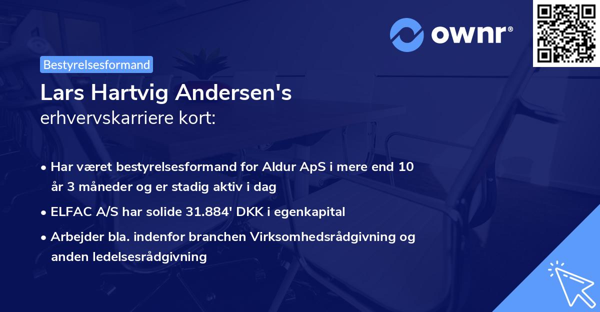 Lars Hartvig Andersen's erhvervskarriere kort