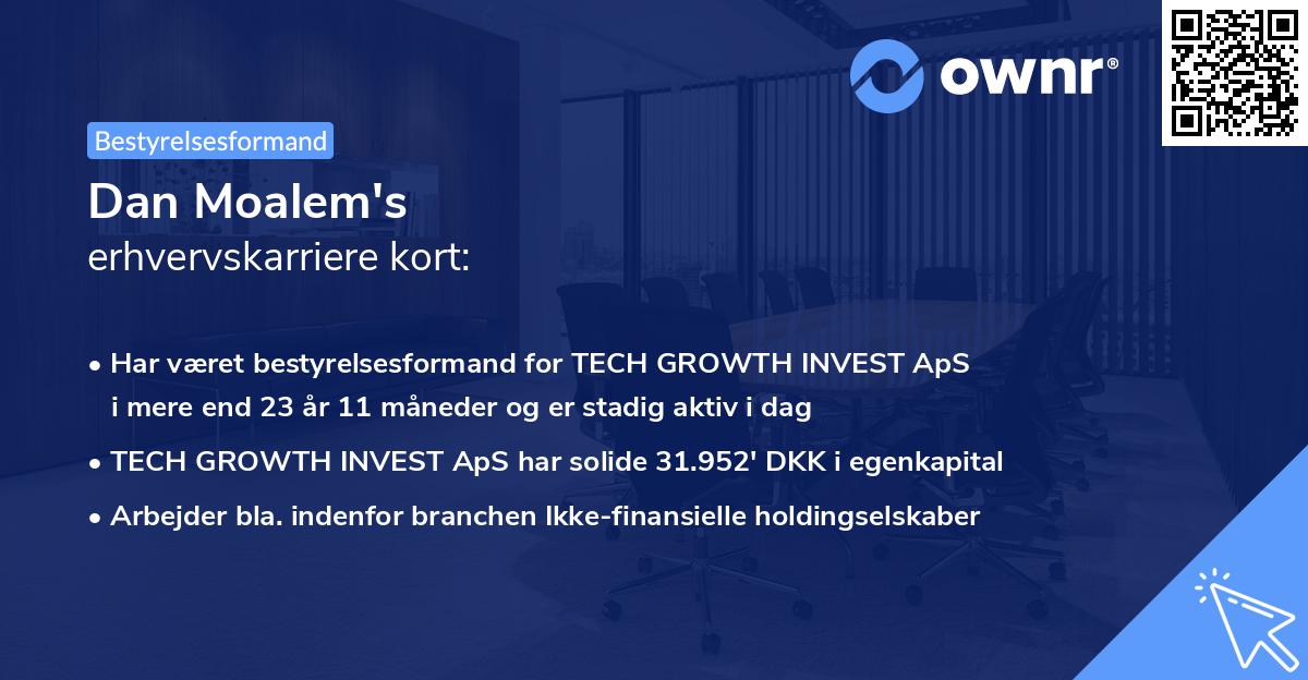 Dan Moalem's erhvervskarriere kort
