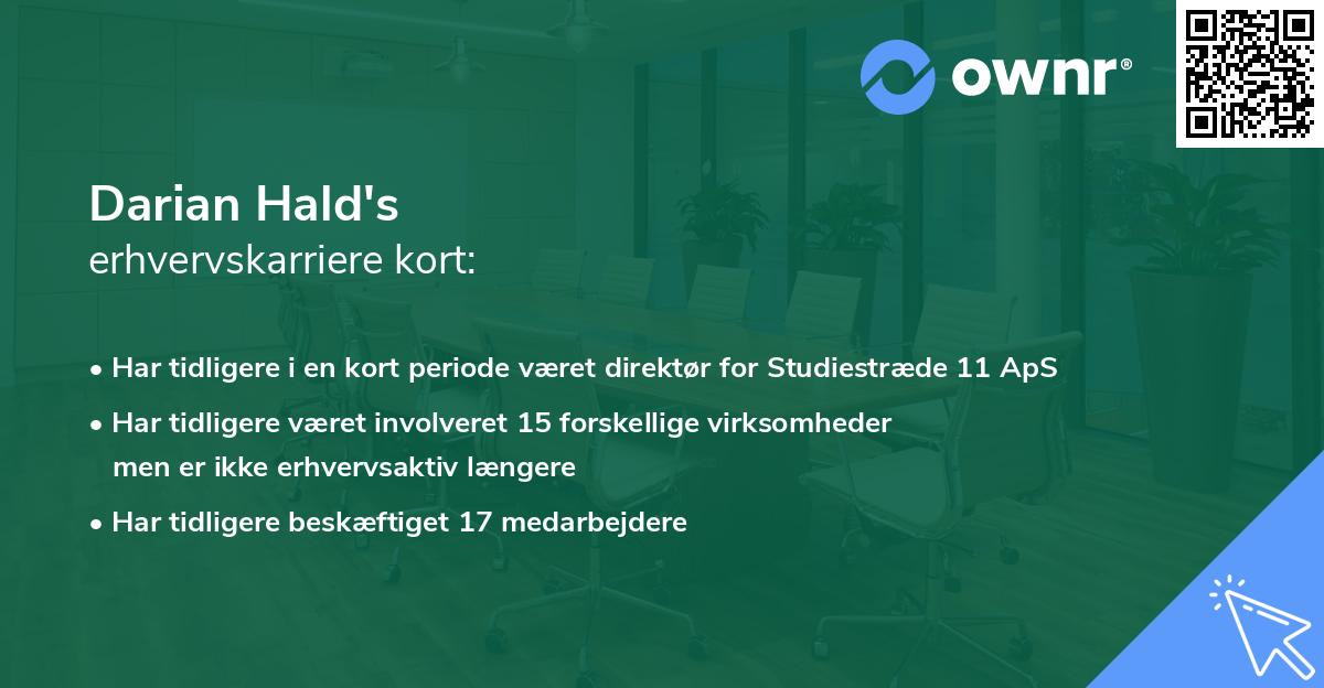 Darian Hald's erhvervskarriere kort