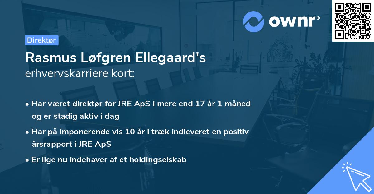 Rasmus Løfgren Ellegaard's erhvervskarriere kort
