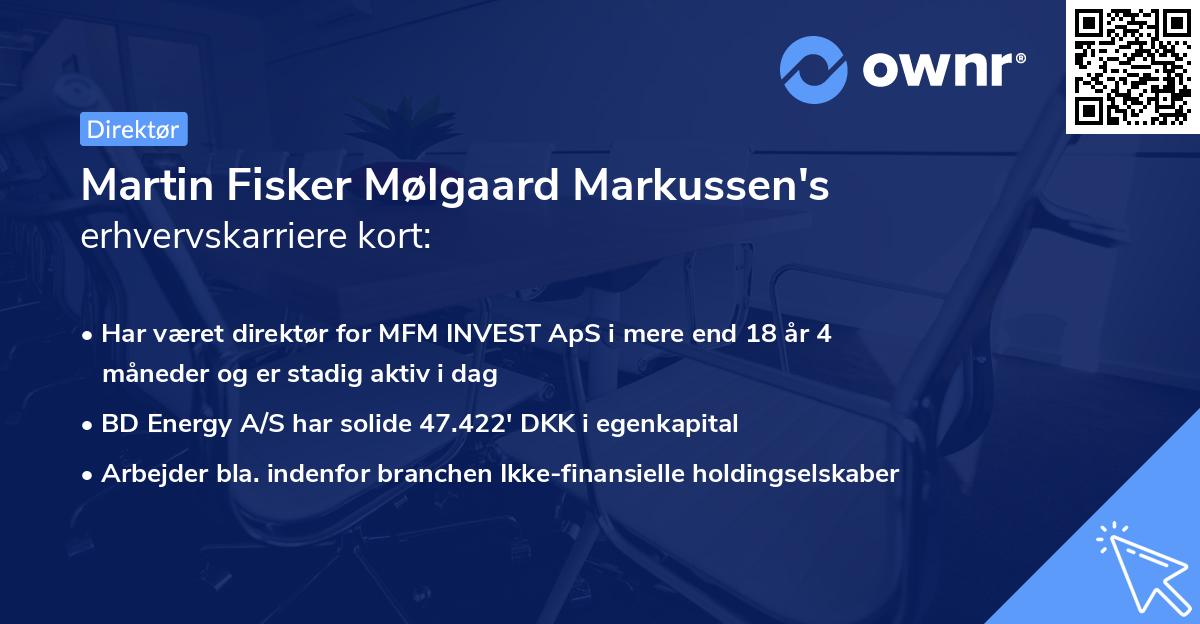 Martin Fisker Mølgaard Markussen's erhvervskarriere kort