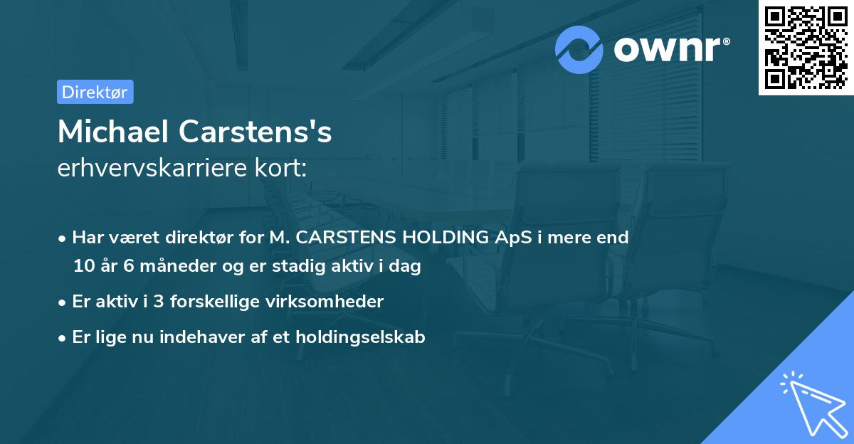 Michael Carstens's erhvervskarriere kort