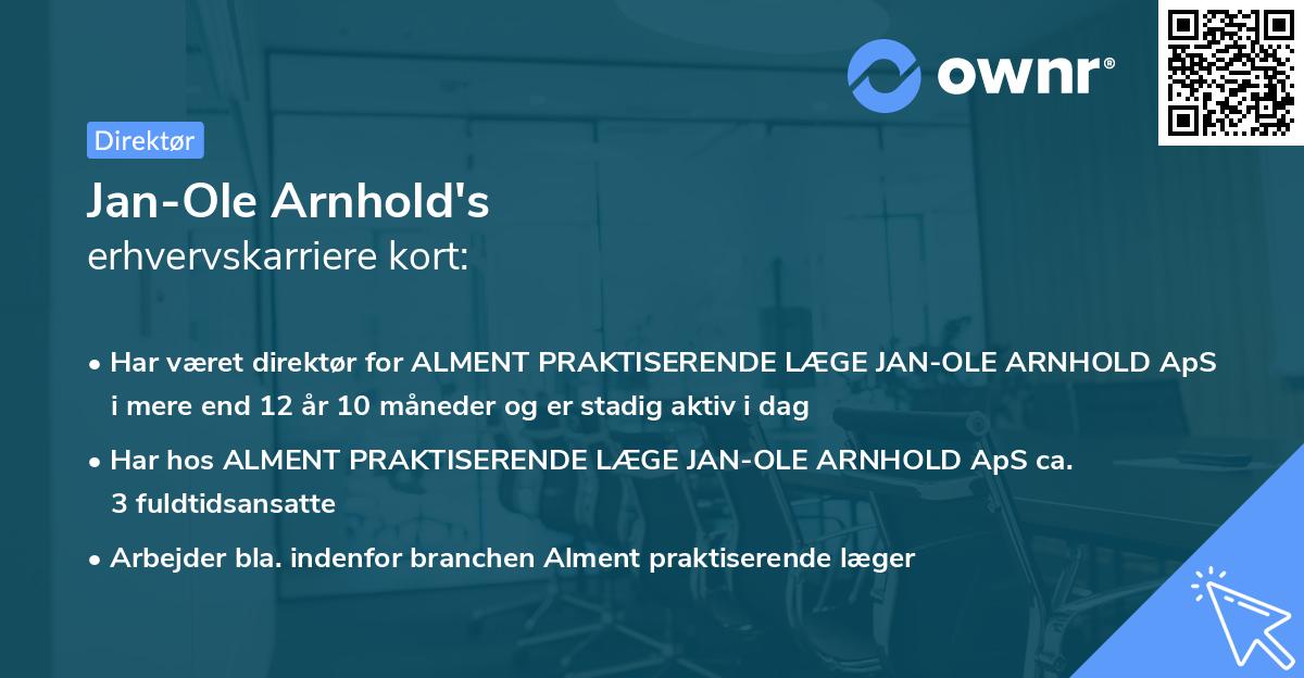 Jan-Ole Arnhold's erhvervskarriere kort