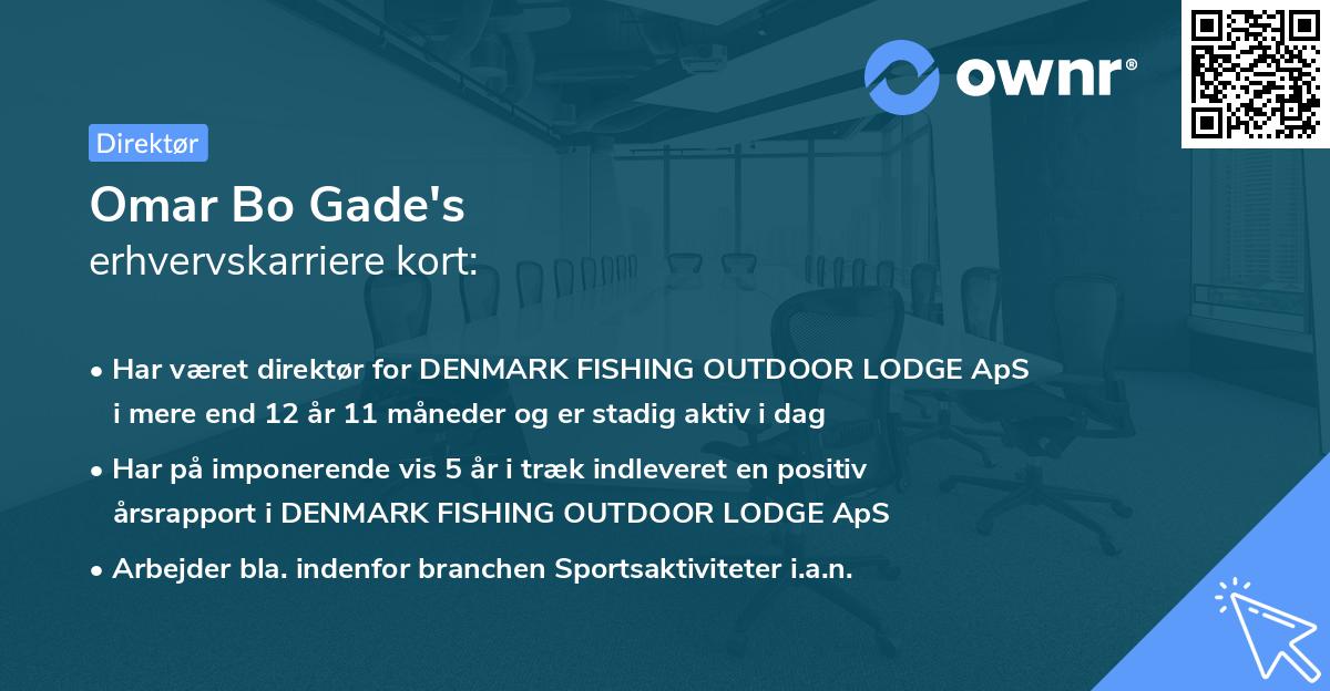 Omar Bo Gade's erhvervskarriere kort