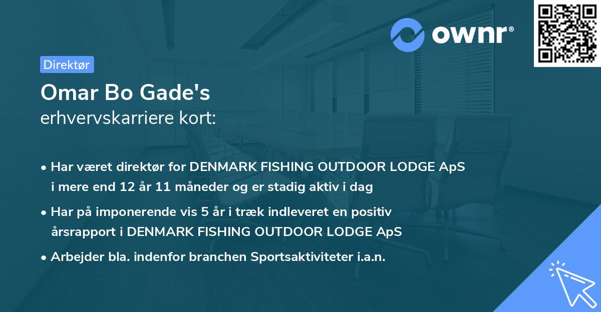 Omar Bo Gade's erhvervskarriere kort