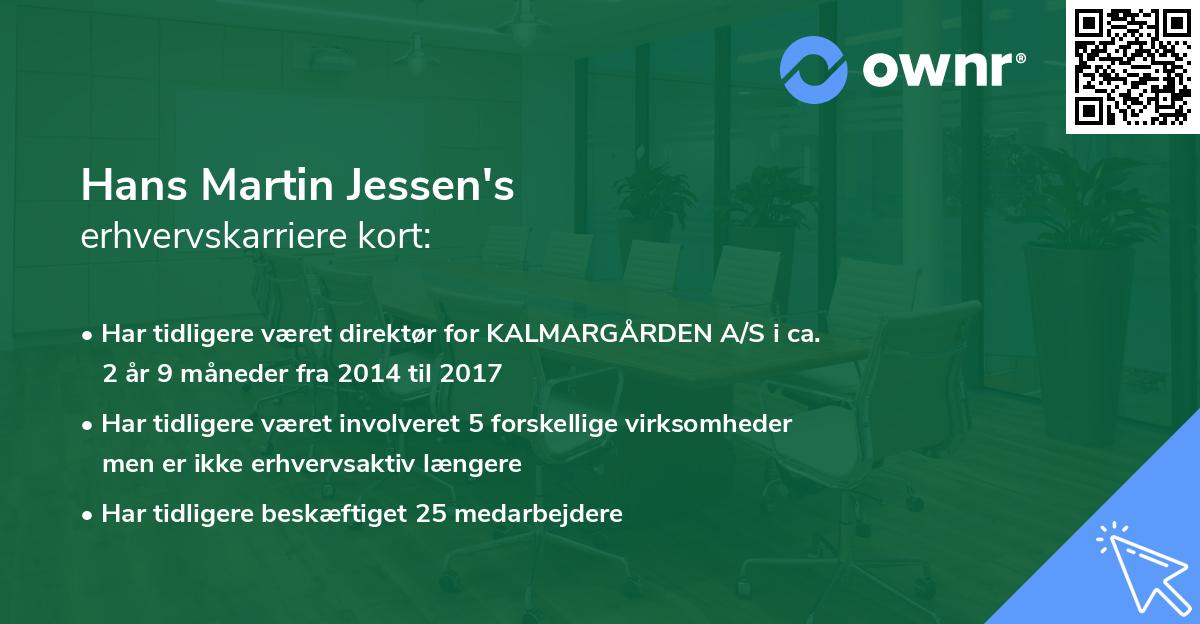 Hans Martin Jessen's erhvervskarriere kort