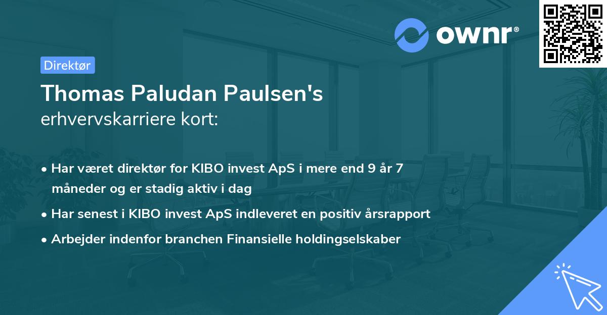 Thomas Paludan Paulsen's erhvervskarriere kort