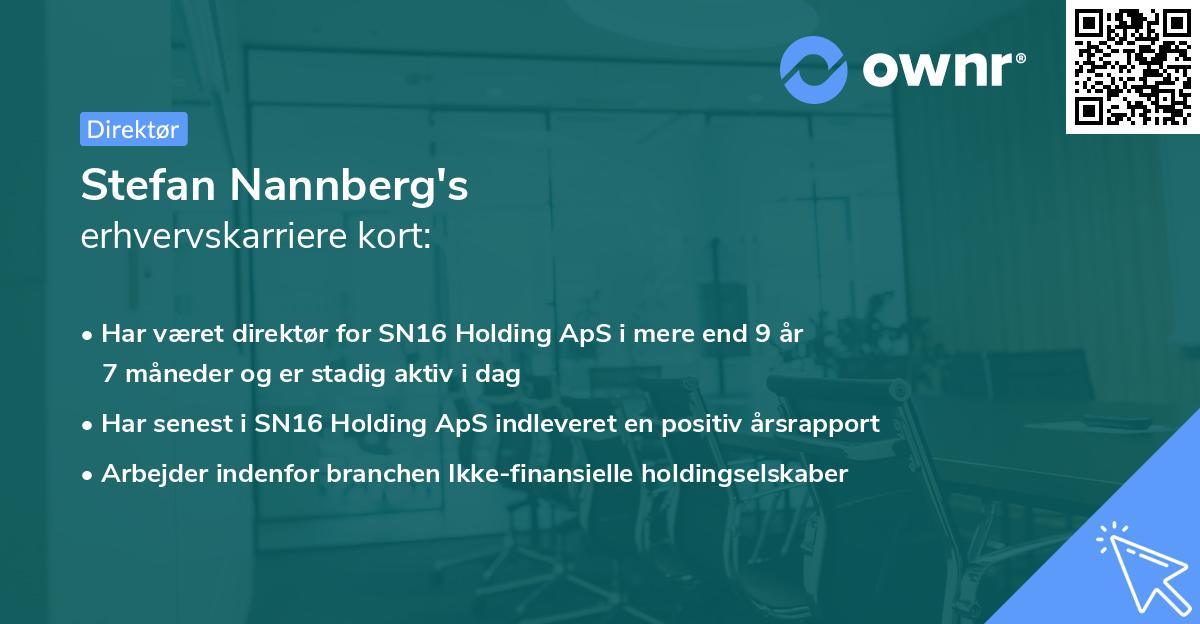 Stefan Nannberg's erhvervskarriere kort