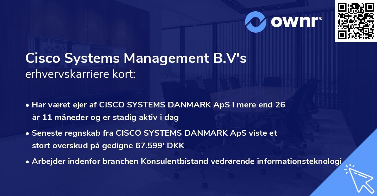 Cisco Systems Management B.V's erhvervskarriere kort