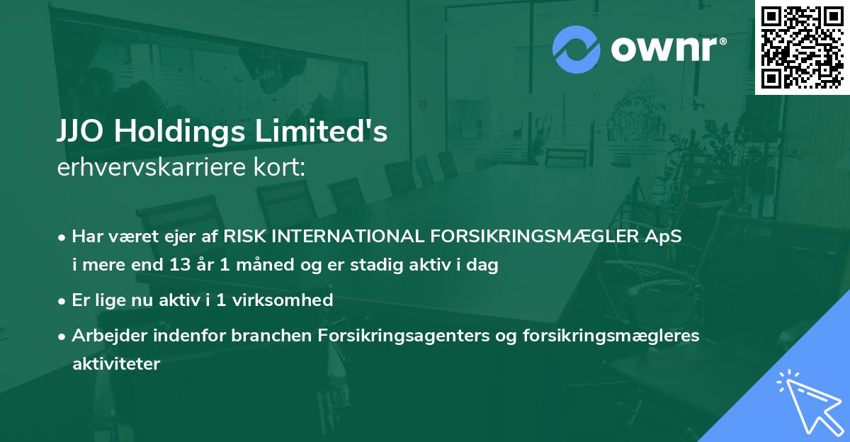 JJO Holdings Limited's erhvervskarriere kort