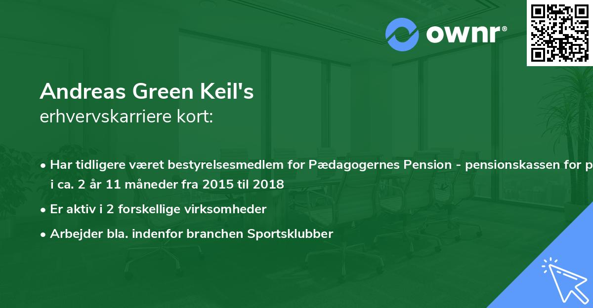 Andreas Green Keil's erhvervskarriere kort