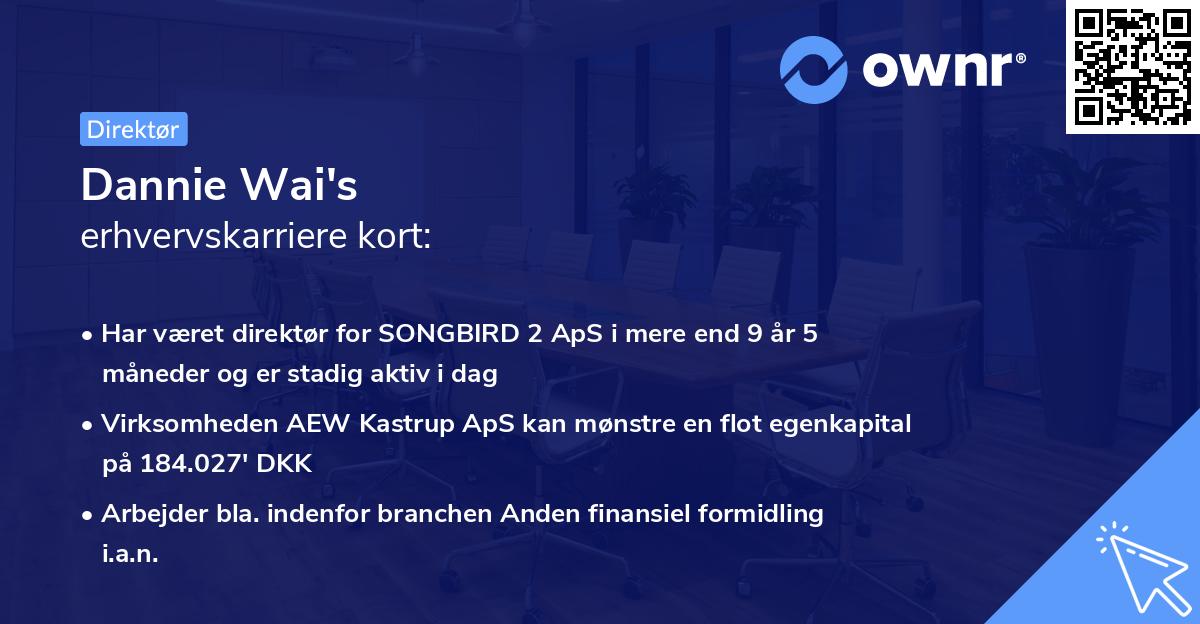 Dannie Wai's erhvervskarriere kort