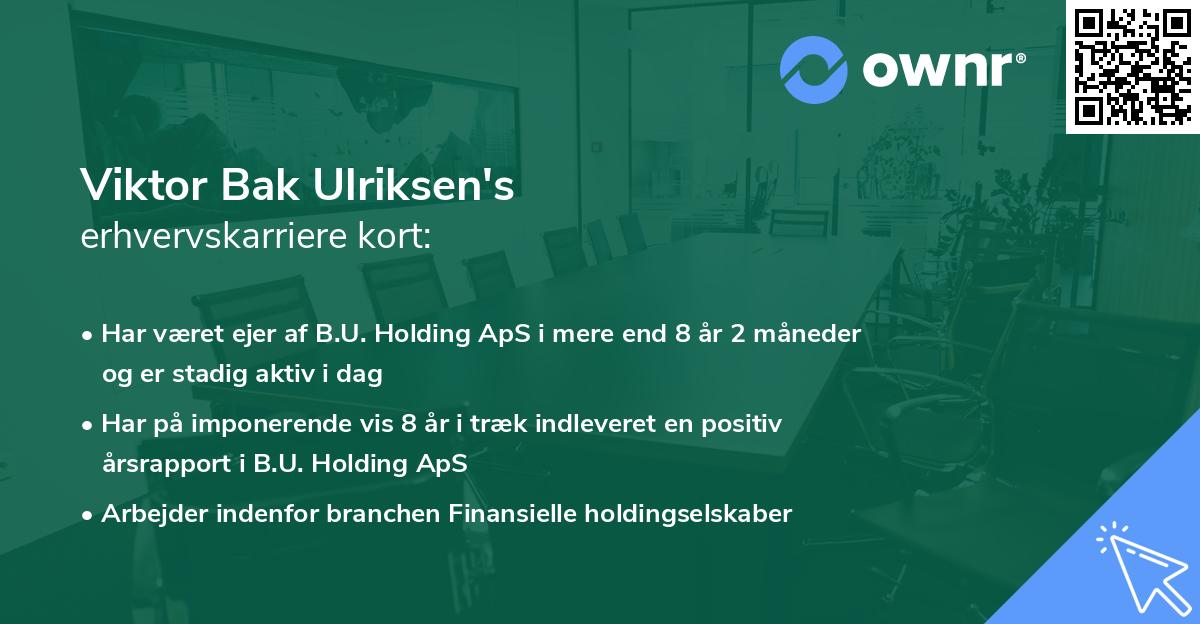 Viktor Bak Ulriksen's erhvervskarriere kort