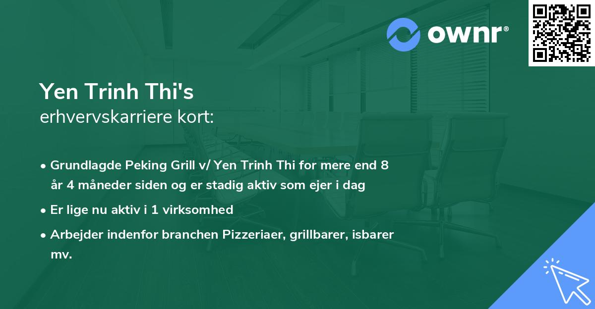 Yen Trinh Thi's erhvervskarriere kort