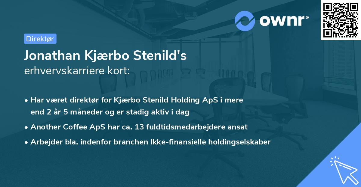 Jonathan Kjærbo Stenild's erhvervskarriere kort