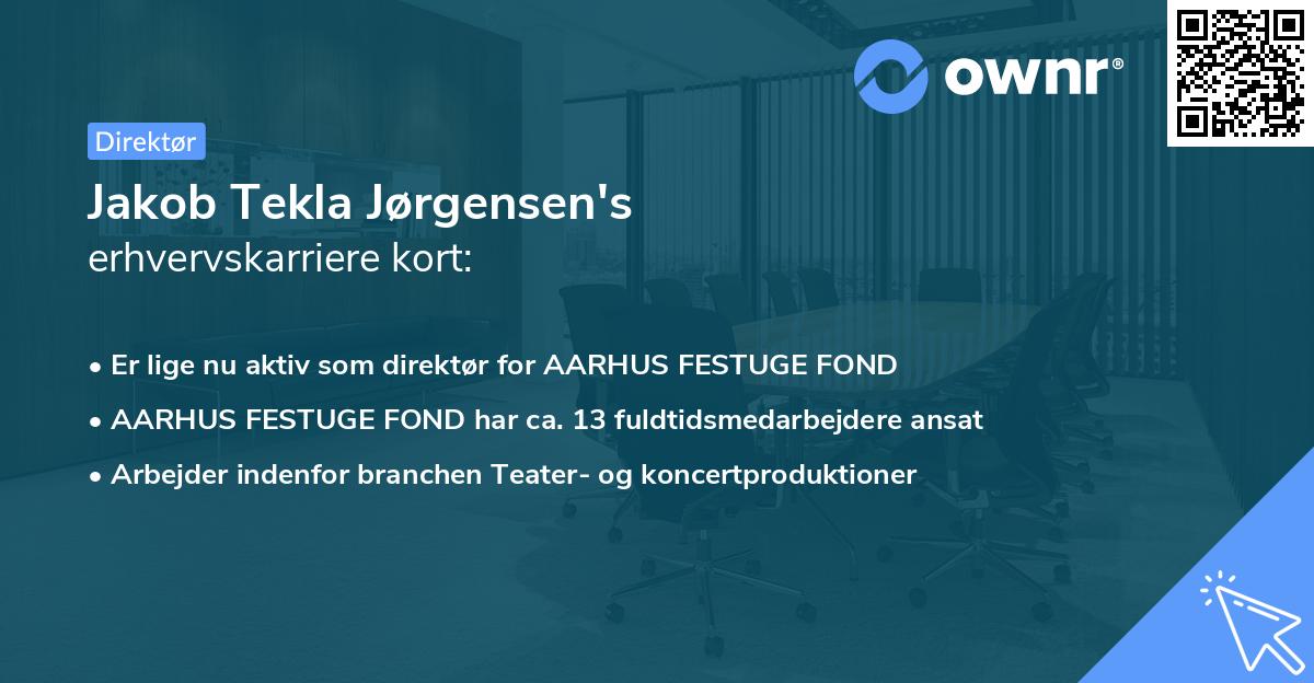 Jakob Tekla Jørgensen's erhvervskarriere kort