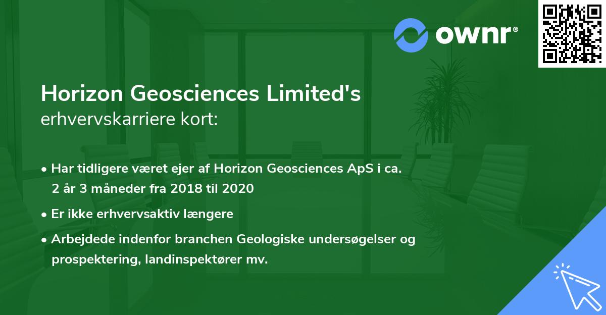 Horizon Geosciences Limited's erhvervskarriere kort
