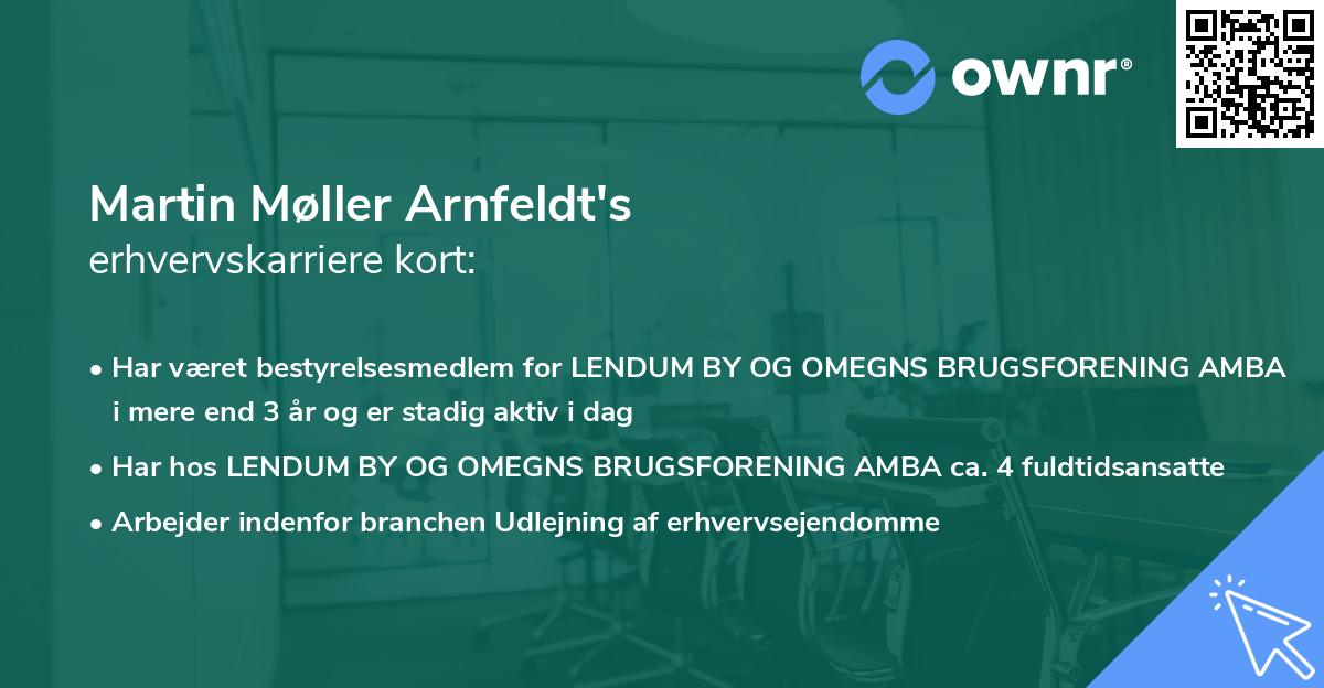 Martin Møller Arnfeldt's erhvervskarriere kort