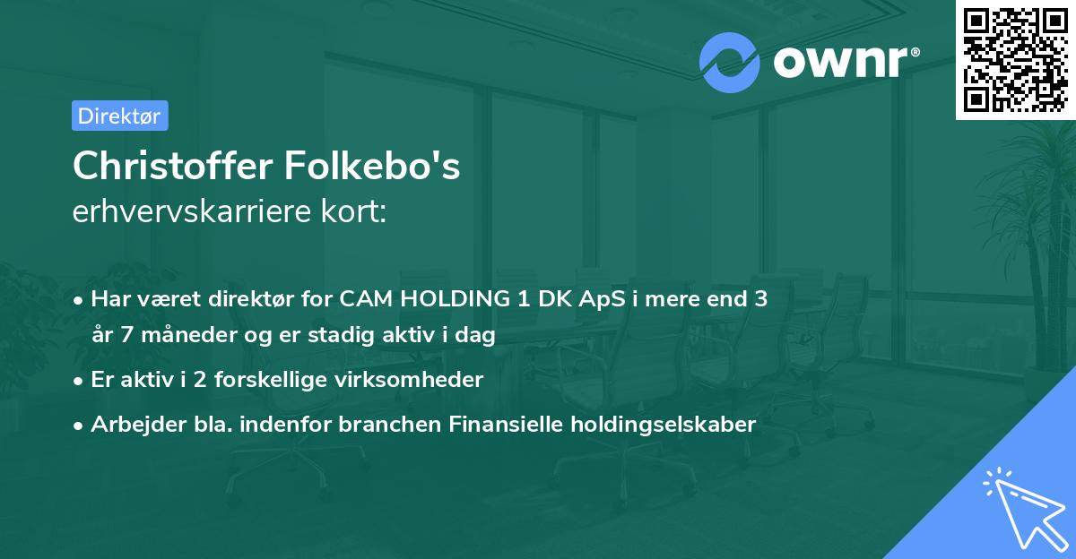 Christoffer Folkebo's erhvervskarriere kort