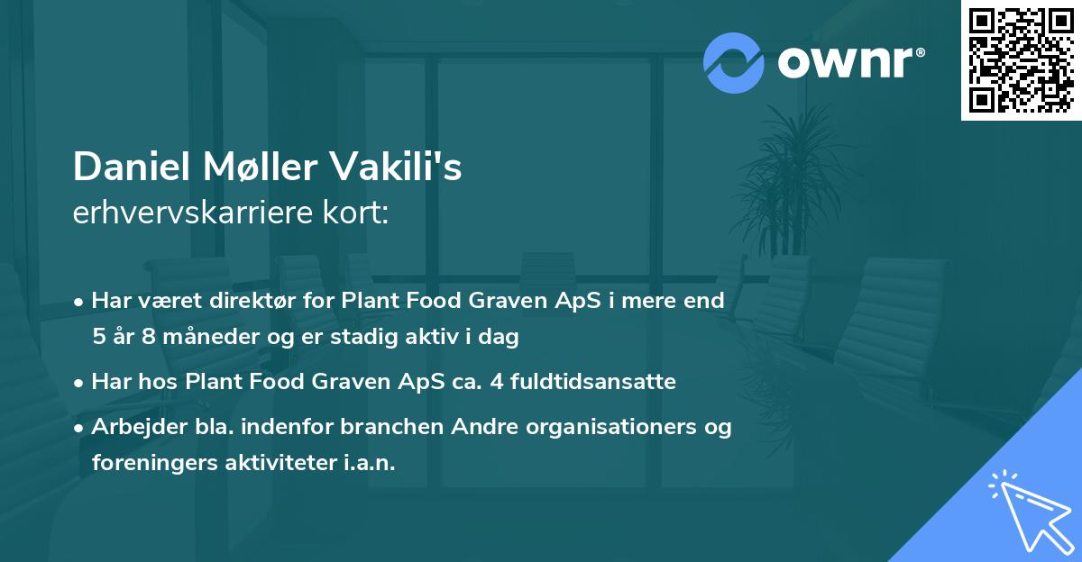 Daniel Møller Vakili's erhvervskarriere kort
