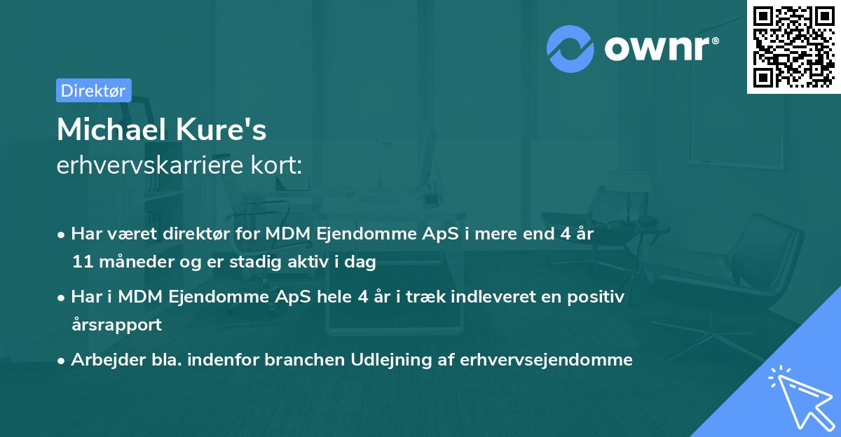 Michael Kure's erhvervskarriere kort