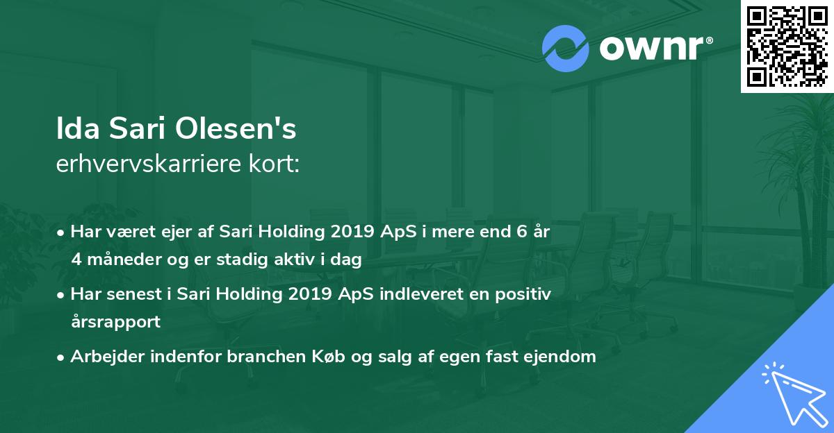Ida Sari Olesen's erhvervskarriere kort